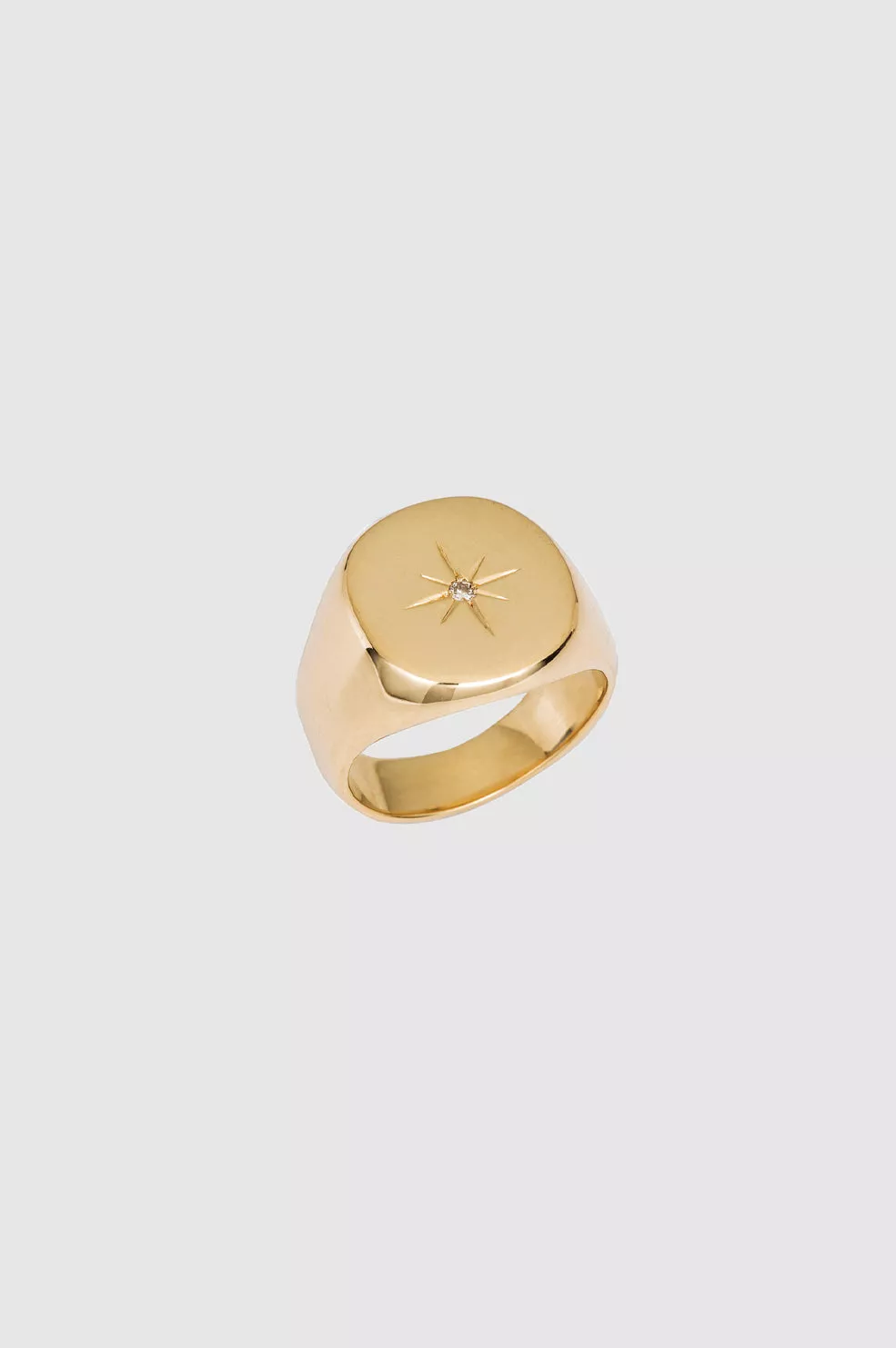 指輪・リング Chunky Ribbed Ring  Gold Ring - ANINE BING - 14k Gold Plate Anine Bing Chunky Ribbed Ring In Gold In 14k Gold | ModeSens