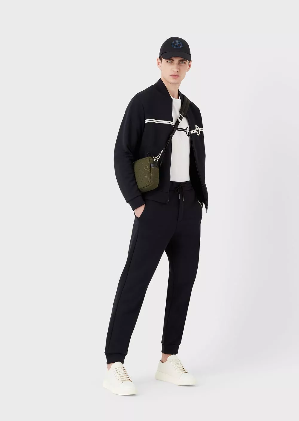 Double Micromodal Jersey Blouson by Giorgio Armani Men at