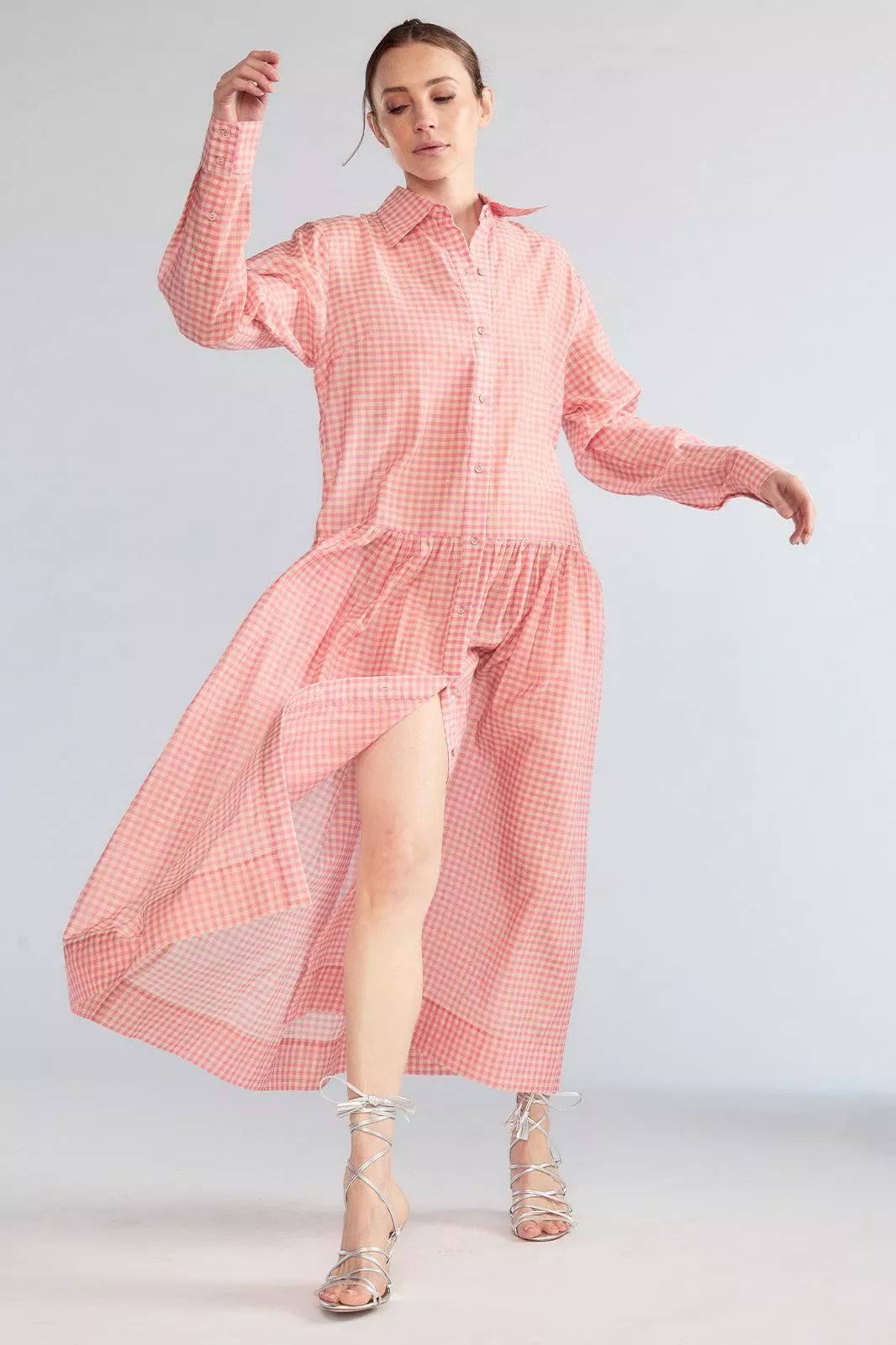 Geneva Silk Cotton Shirt Dress by Cynthia Rowley at THE MILE