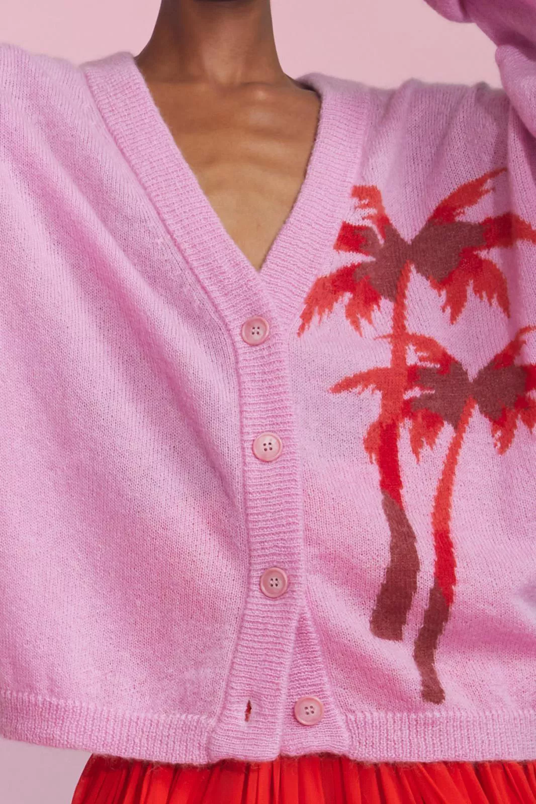 JIL SANDER Palm Tree Intarsia スウェット Jil Sander Intarsia Knit Sweater - Moonless Night