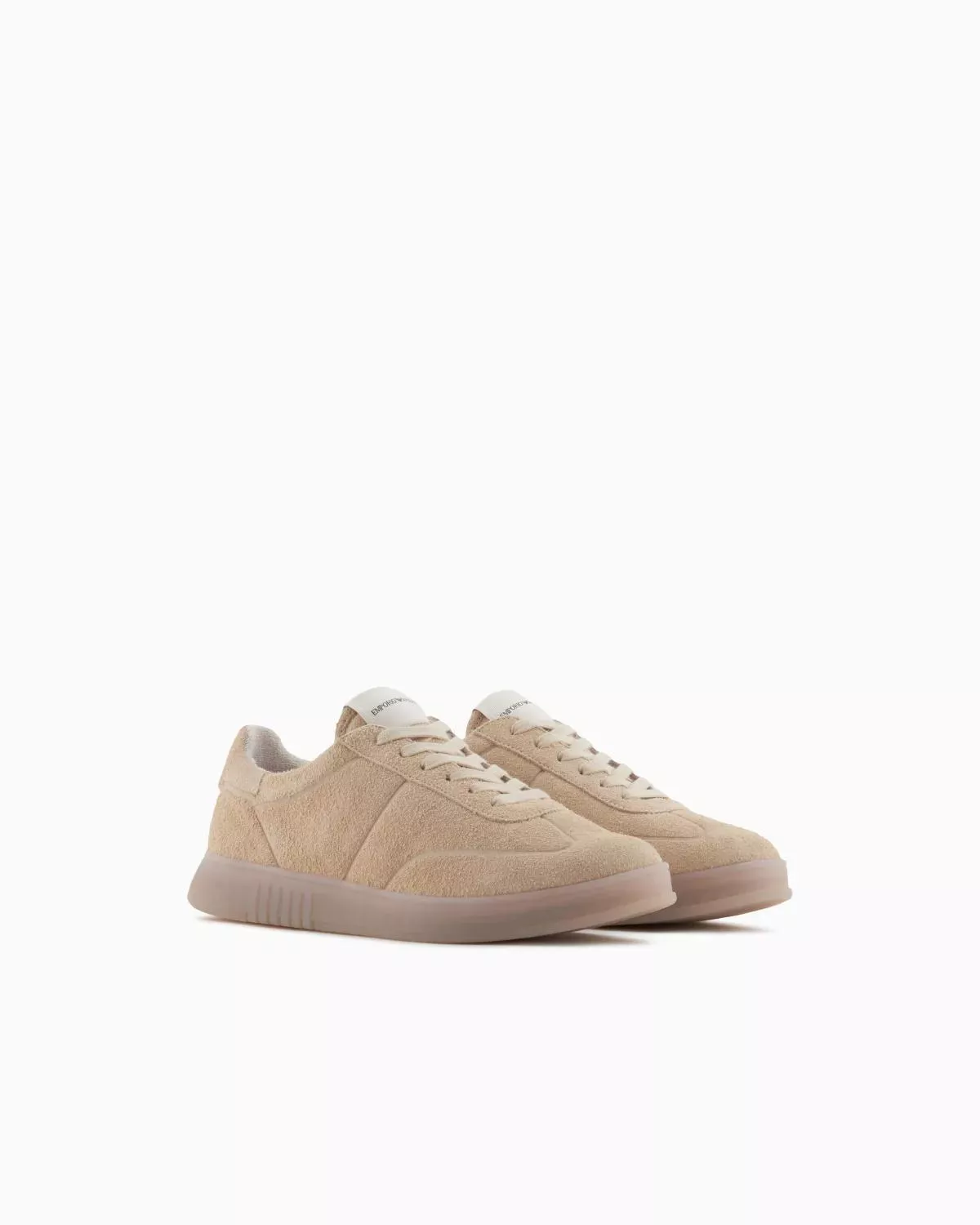 Suede Sneakers With Semi-Transparent Sole by Emporio Armani
