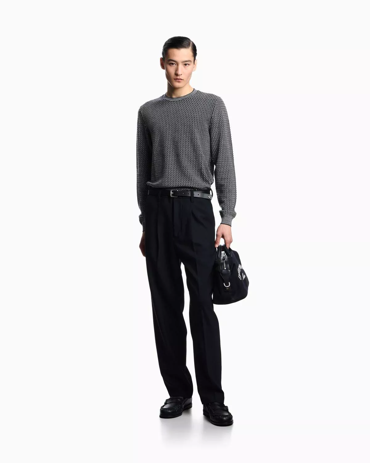 Us Exclusive Op-Art Motif Virgin-Wool Jumper by Emporio