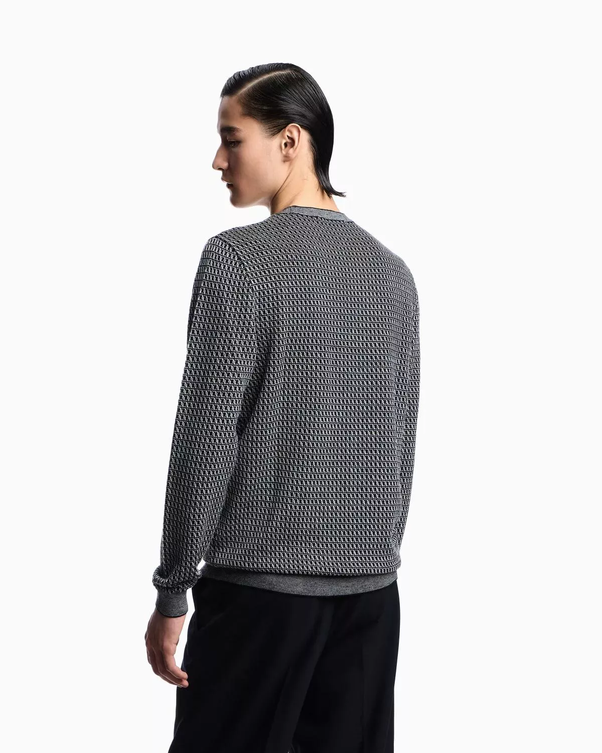 Us Exclusive Op-Art Motif Virgin-Wool Jumper by Emporio