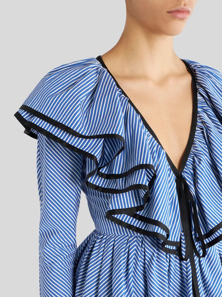 Herripto 新品Kerry Striped Ruffle Dress Kerry Striped Ruffle Dress