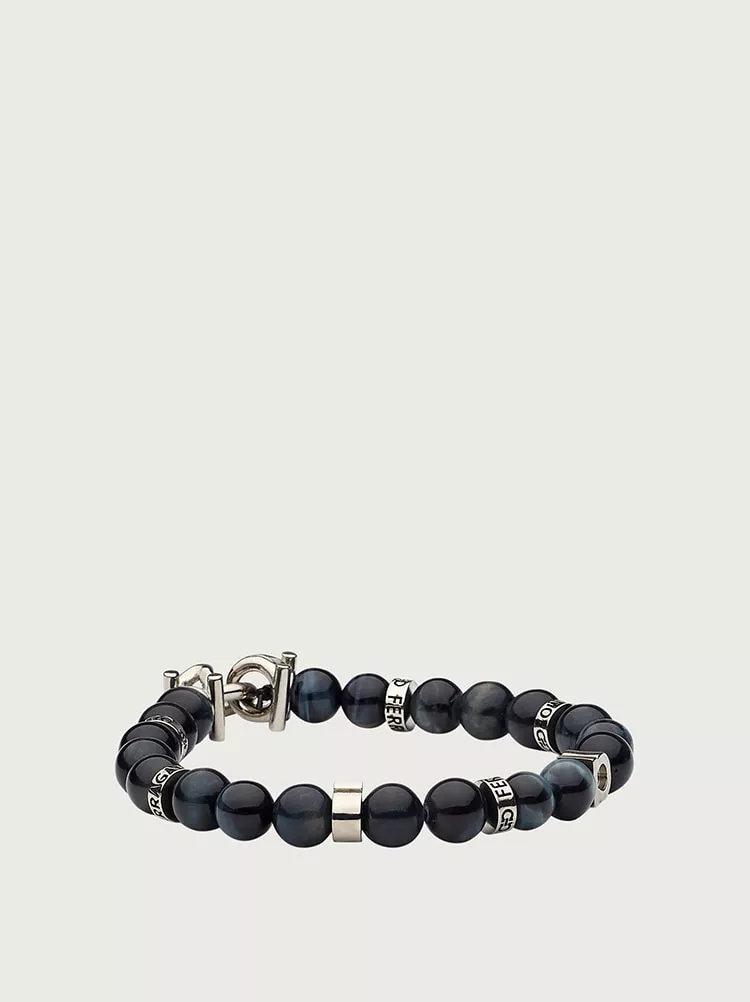 Elasticated Bracelet With Gancini - Size 19 by FERRAGAMO at