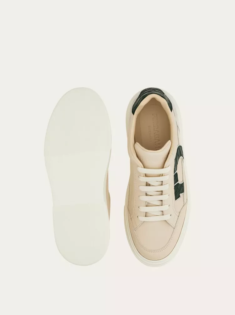Low-Top Sneaker With Gancini Detail by FERRAGAMO at THE MILE