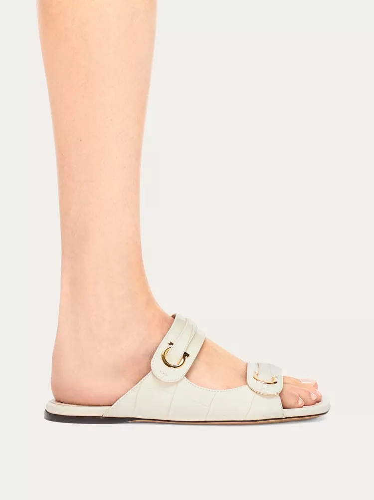 Gancini Ornament Slide by FERRAGAMO at THE MILE