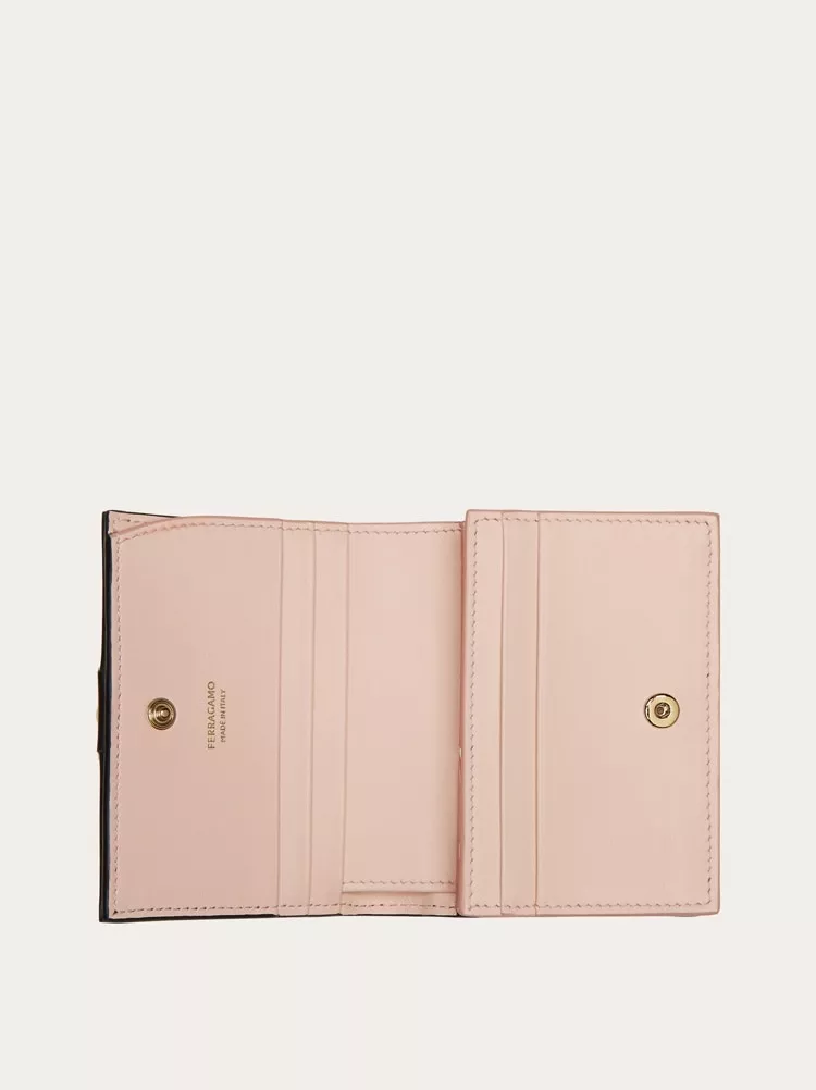 Hug Compact Two-Tone Wallet by FERRAGAMO at THE MILE