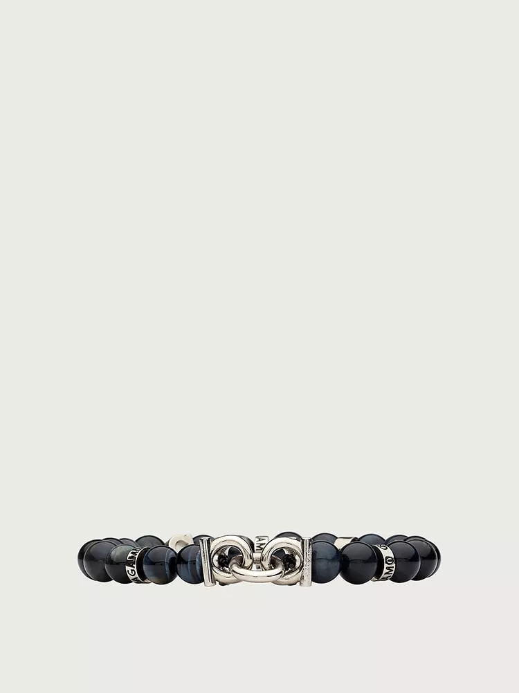 Elasticated Bracelet With Gancini - Size 19 by FERRAGAMO at