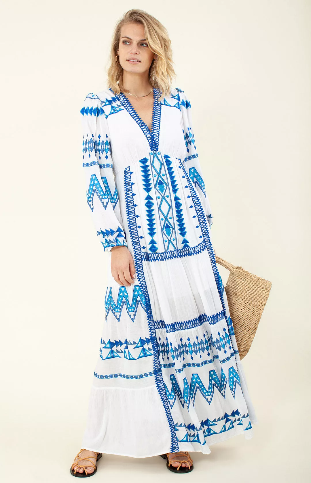 Fallin Embroidered Maxi Dress by Hale Bob at THE MILE