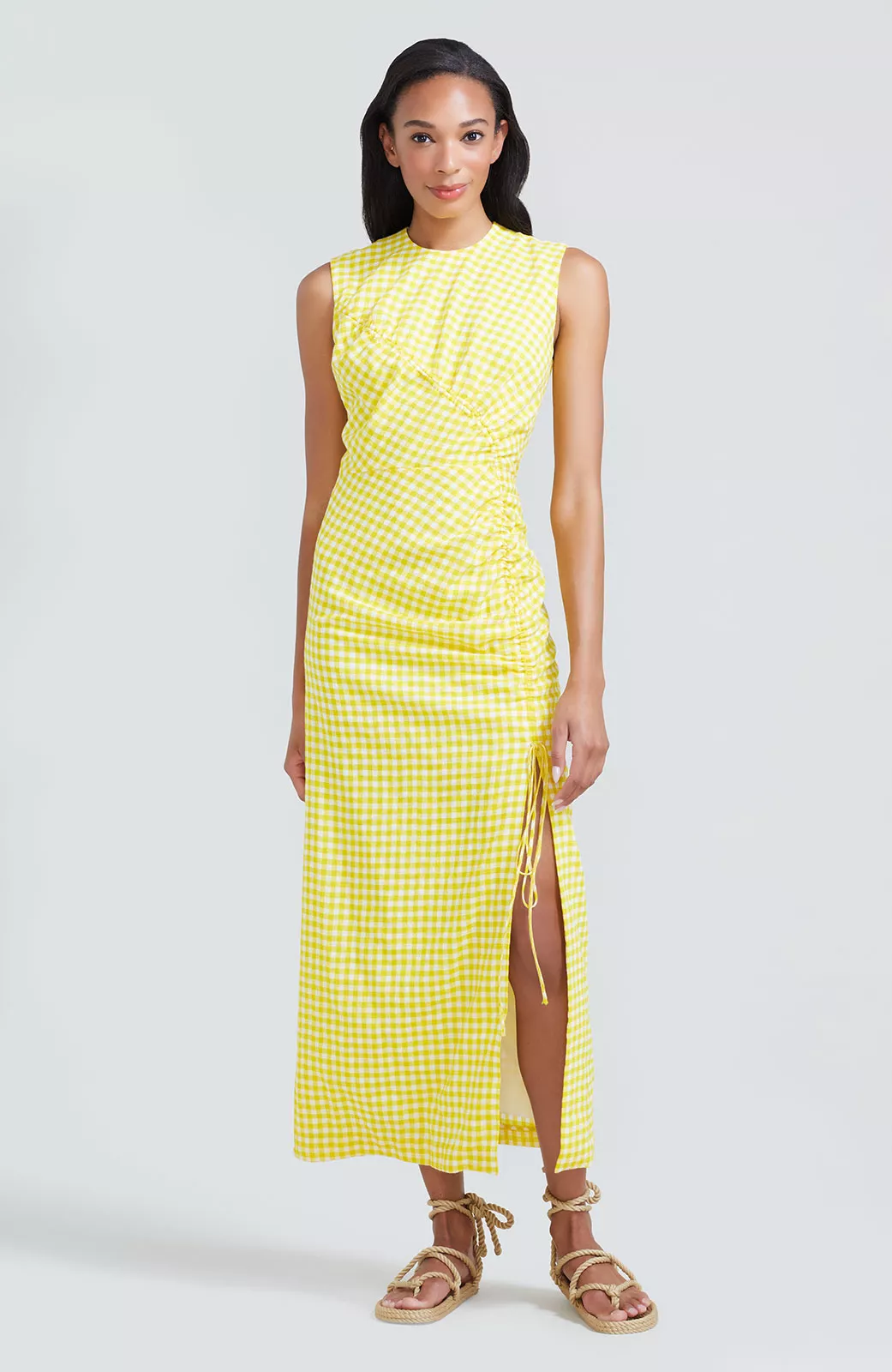 値下げレア！希少☆完売品 Gingham Flower Grand Cloche Plus Plus Size] Gingham Fruit Tart Frill JSK | metamorphose