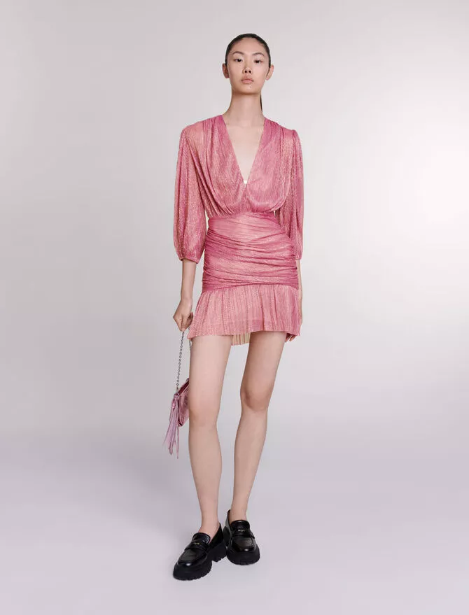 Short Lamé Dress by Maje at THE MILE