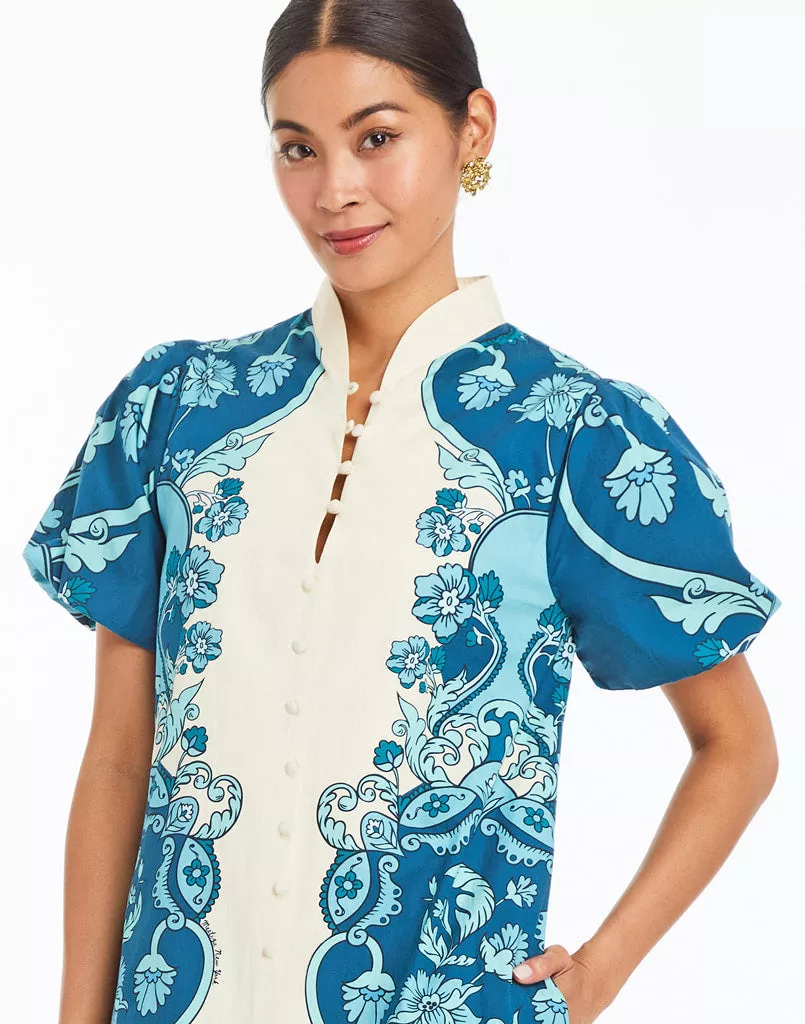 Elliana Printed Barong Midi Dress by Mestiza New York at THE MILE Elliana Printed Barong Midi Dress by Mestiza New York at THE MILE