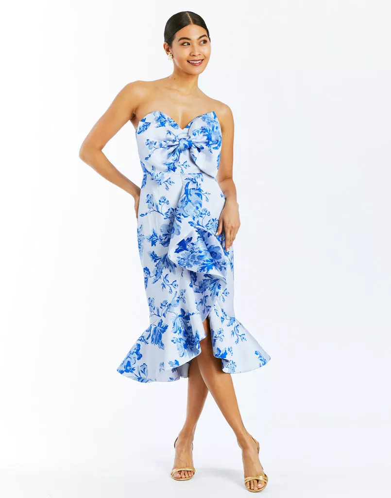 【misty blue】Riviera Double Bow Dress misty blue】Riviera Double Bow Dress