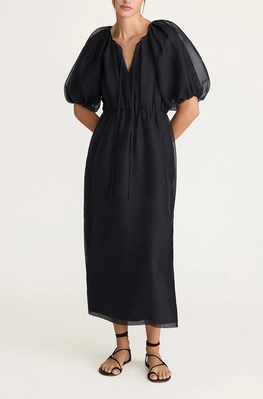 rebecca taylor ruffled silk chiffon dress Rebecca Taylor Ruffle Silk Chiffon Dress