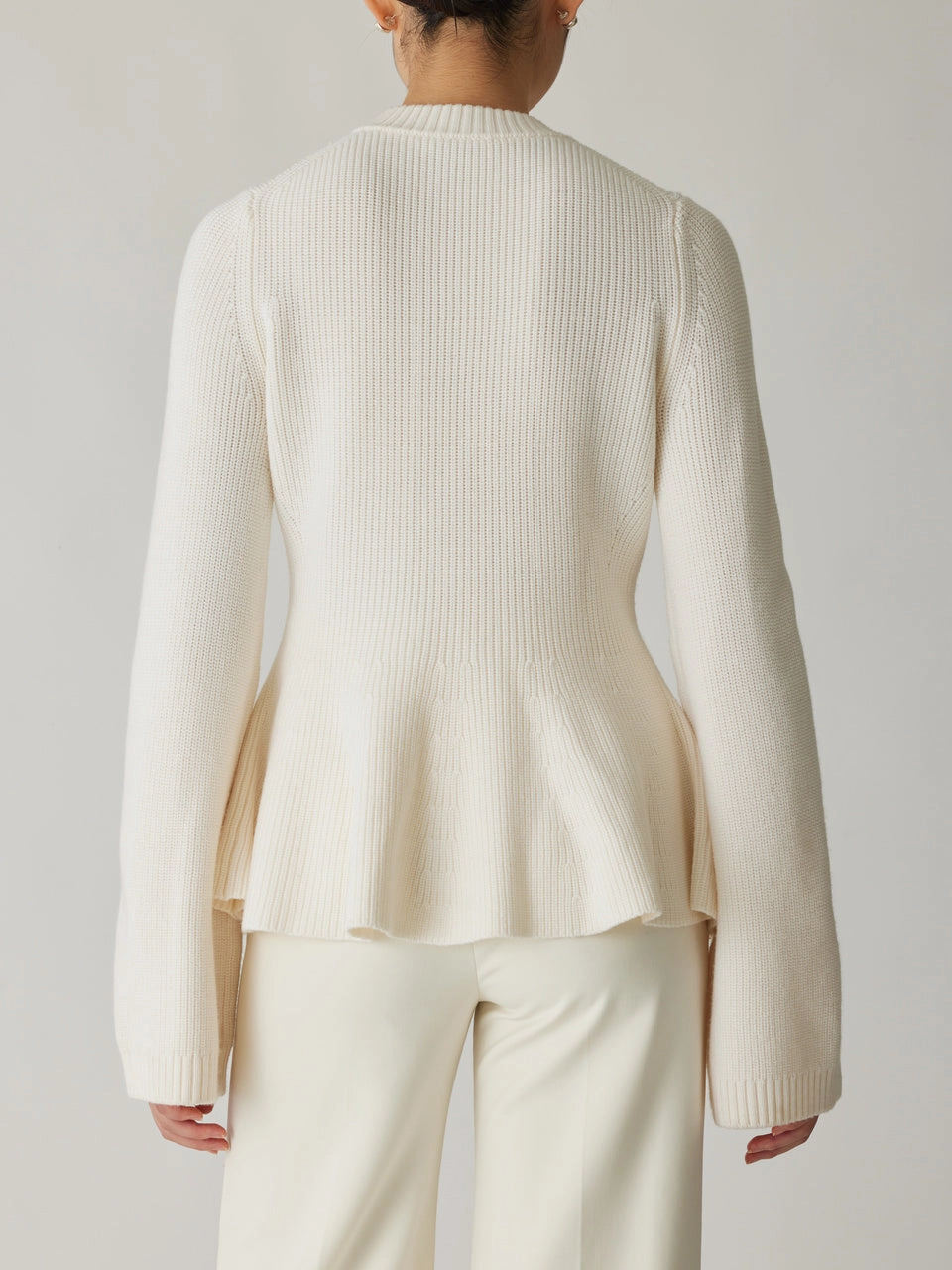 Novelty Wool Peplum Cardi by REBECCA TAYLOR at THE MILE