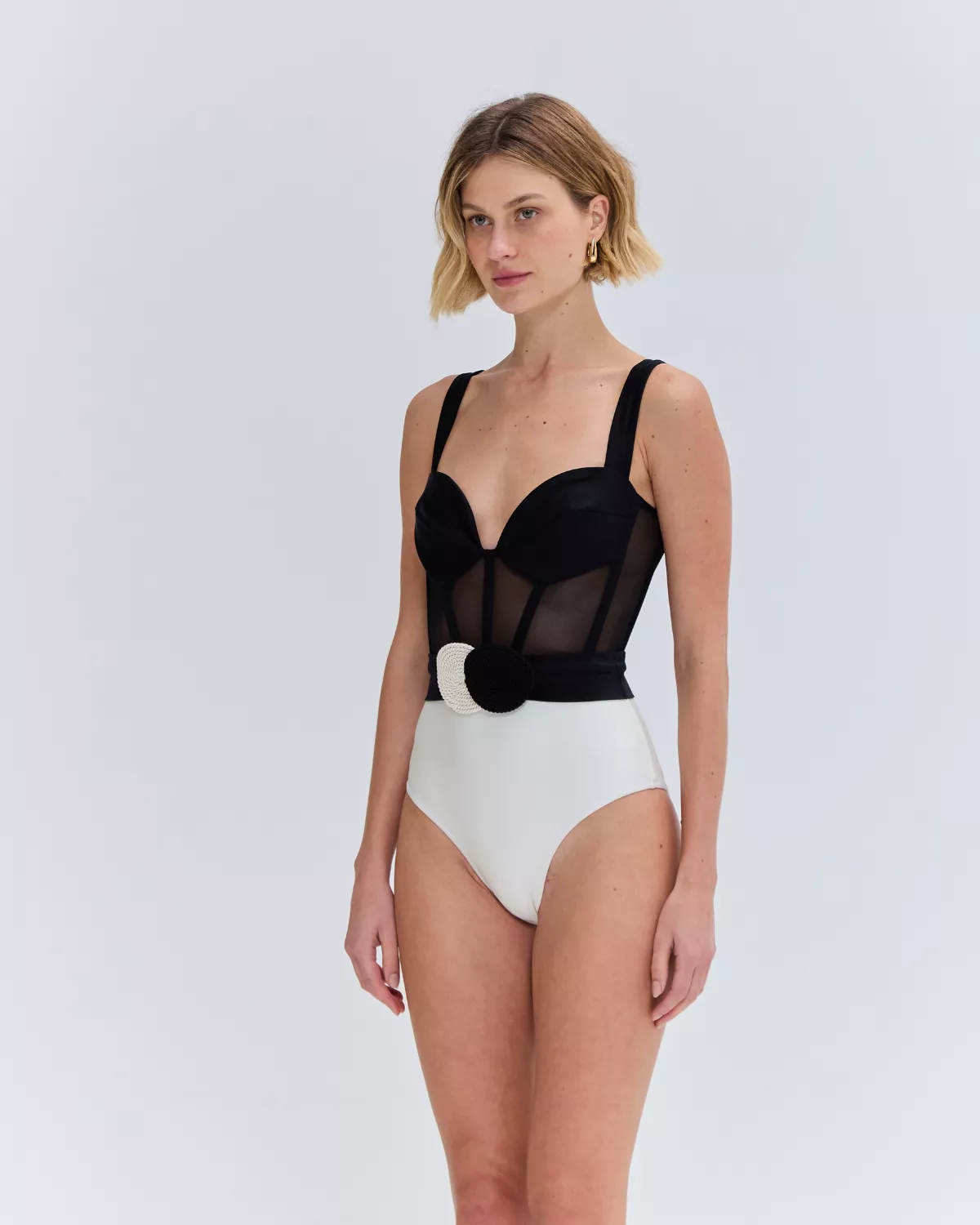 Jersey Sands Corset Bodysuit by PatBO at THE MILE