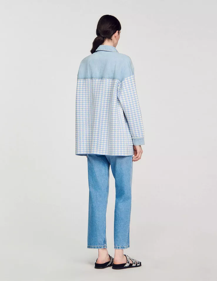 Houndstooth Coatigan by Sandro at THE MILE