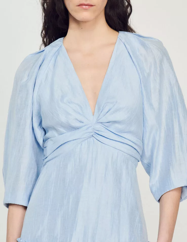 sandro short gathered dress Short Gathered Dress by Sandro at THE MILE