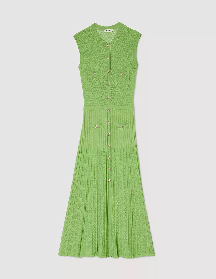 sandro knit midi dress green Lua Tiered Maxi Dress in Island Green main image 1