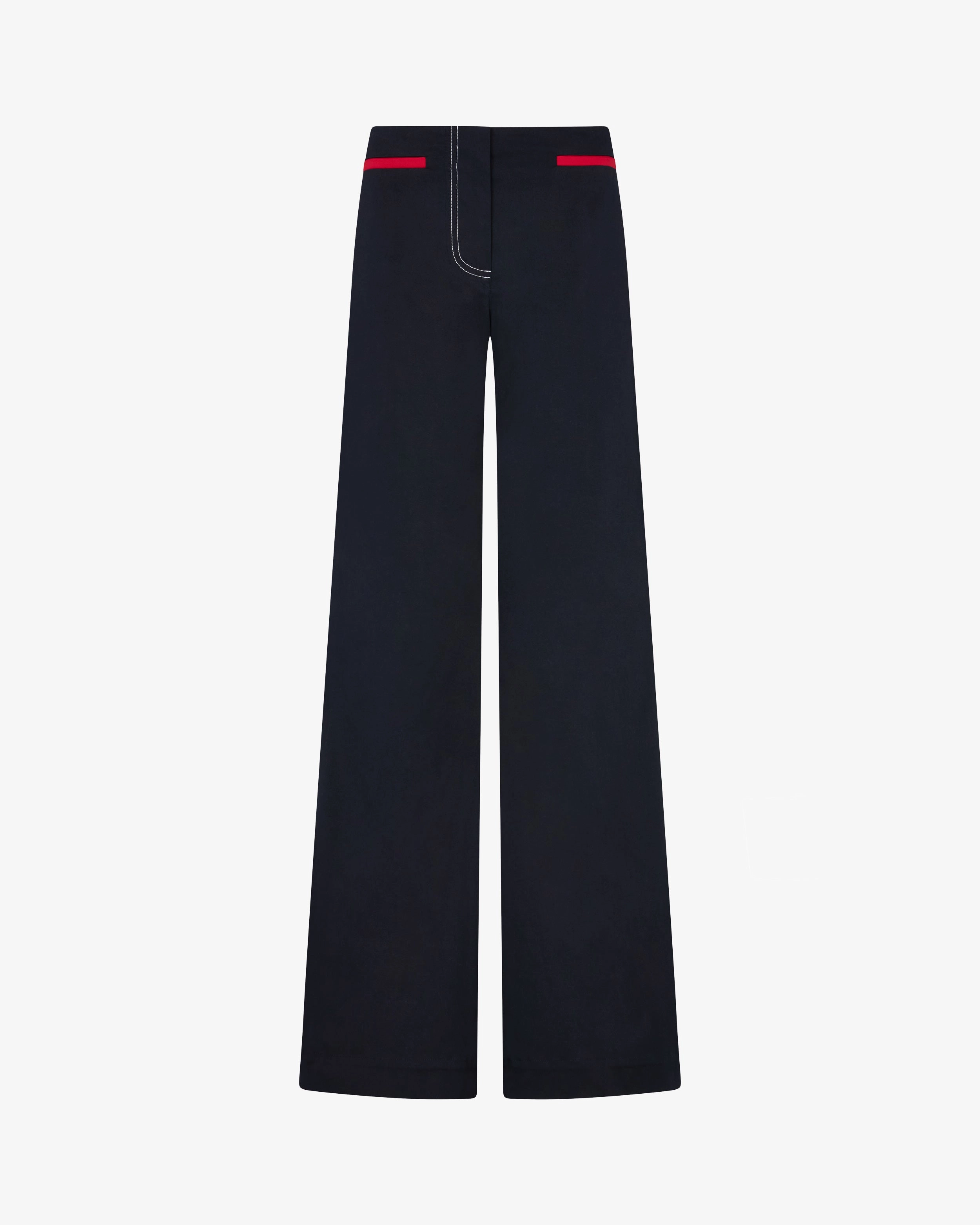パンツ Serena Bute Flare Trouser With Contrast Pockets Flare Trouser with Contrast Pockets - Dark Navy by SERENA