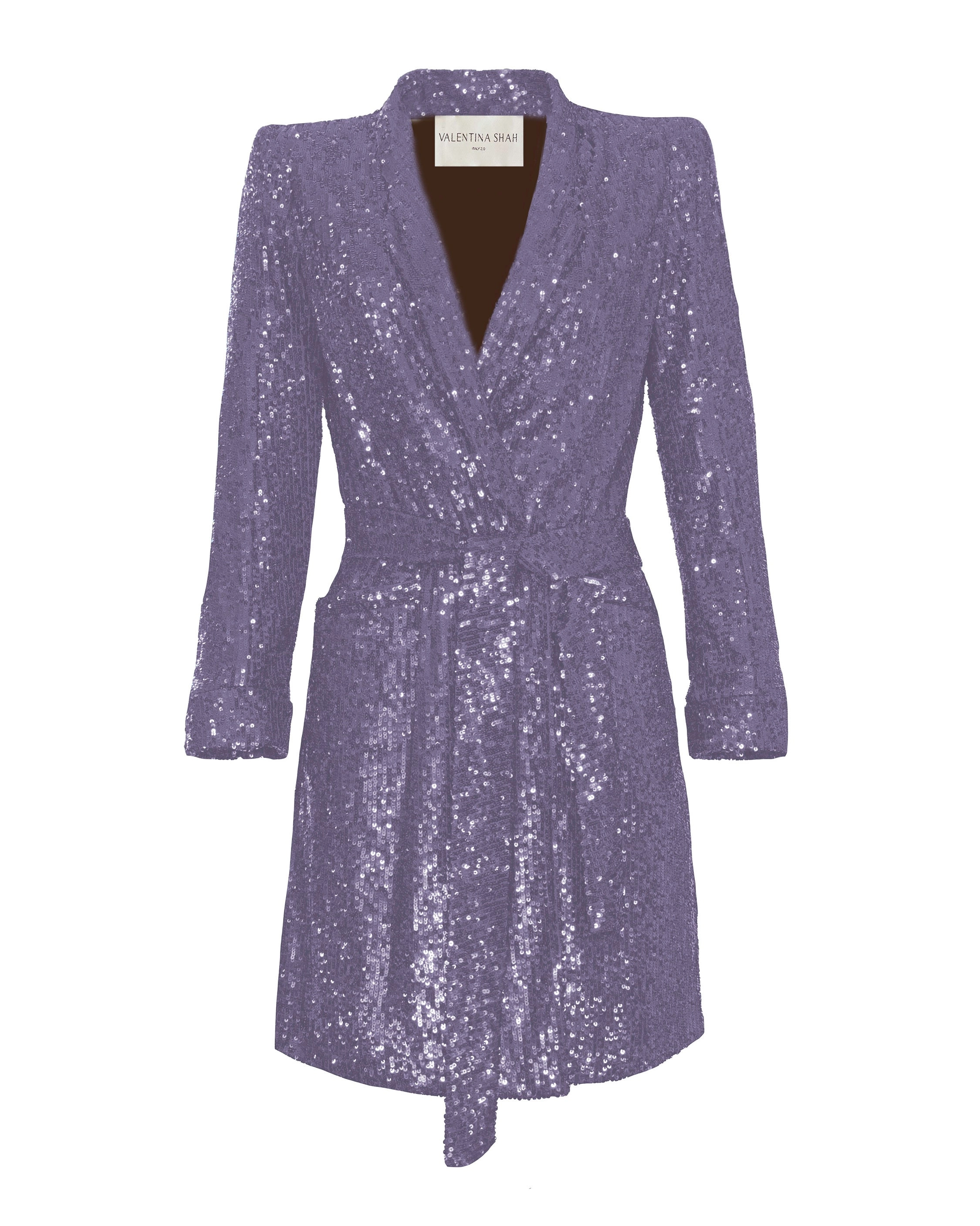 purple sequin blazer dress Purple Floral Sequin Two Piece Blazer Mini Dress Purple / 4