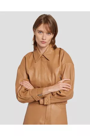 7 for all mankind brown leather dress