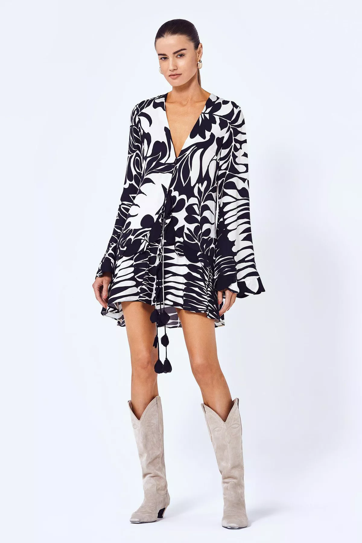 alexis black floral dress Alexis Floral Print Long Dress in Black, Women's XXS