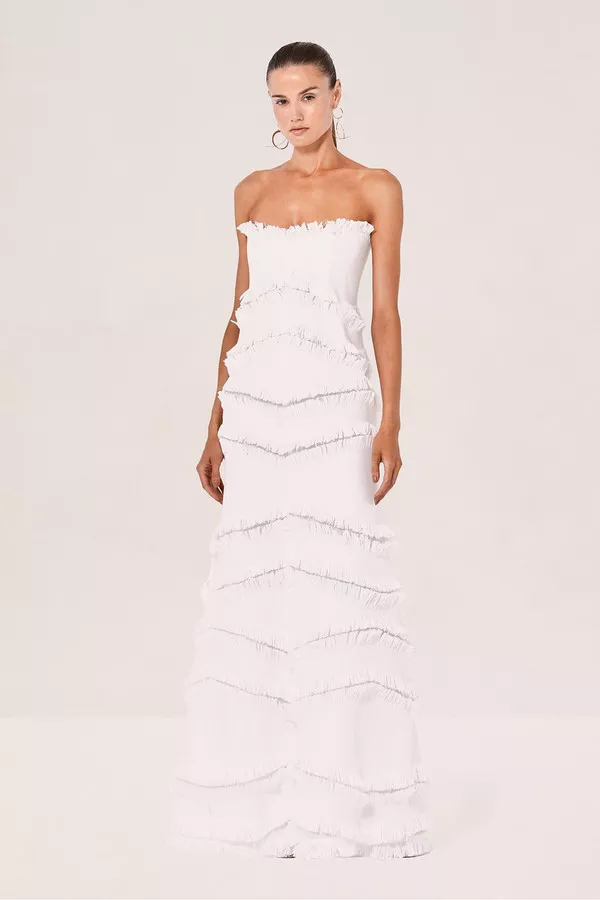white christmas dresses Alexis Wedding Dress | Strapless Mini Gown main image 0