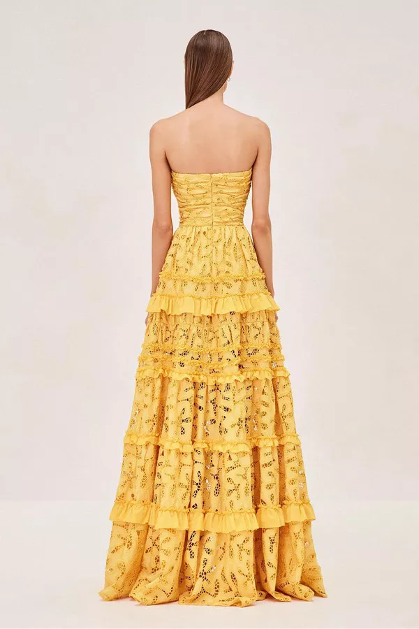 chinese dress ladies Alexis Gown Yellow main image 1