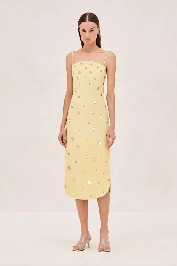 maxi dresses for women with sleeves Sullivan Puff Sleeve Maxi Dress