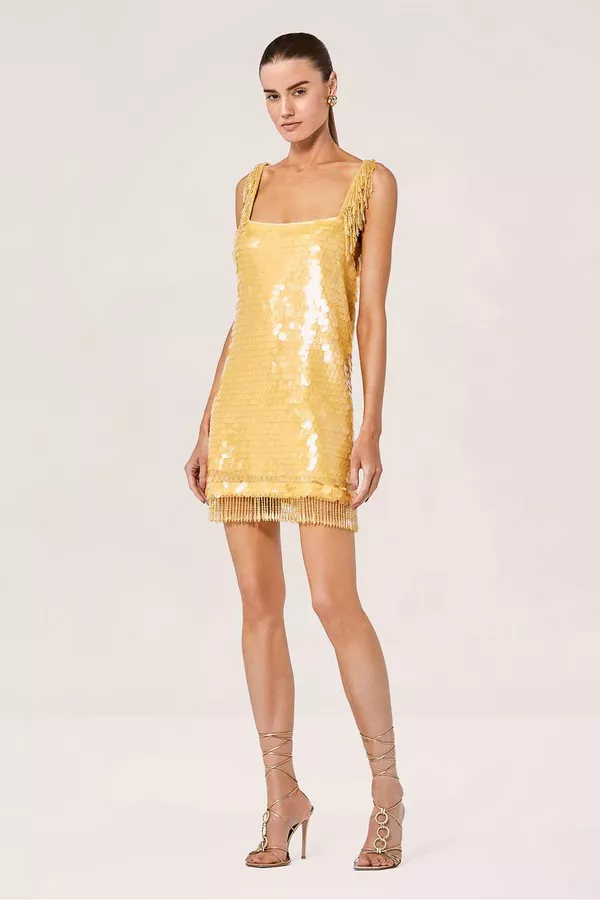 alexis gold dresses ALEXIS Hailey Dress SORELIS / S