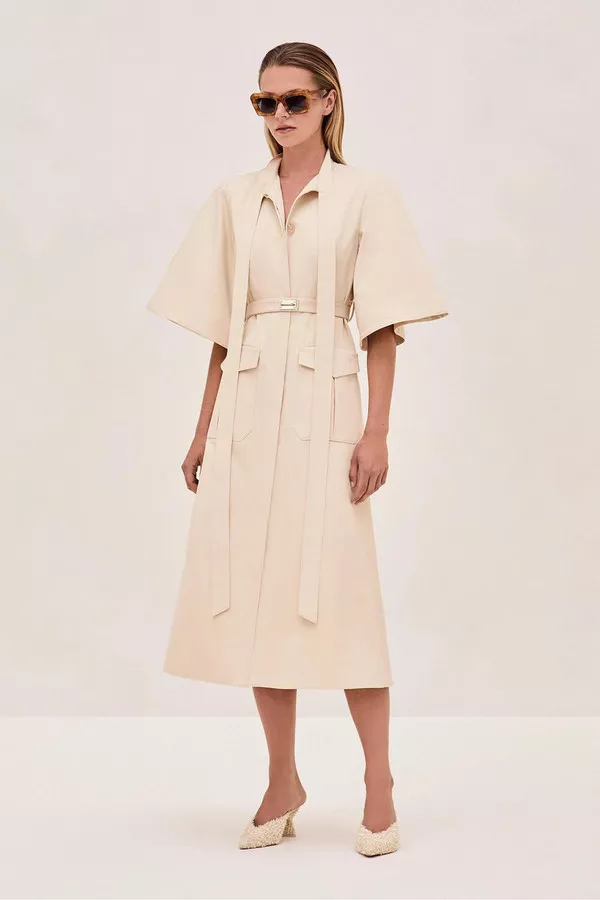 alexis ilardi belted short sleeve dress ALEXIS Ilardi Midi Shirtdress
