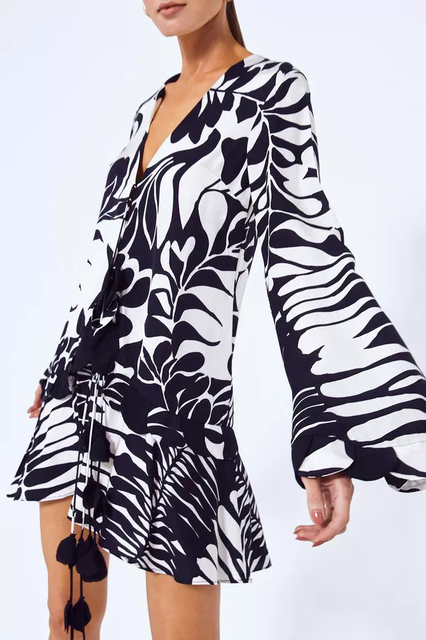 alexis black floral dress Alexis Lettice Long Sleeve Floral Lace Dress in Black