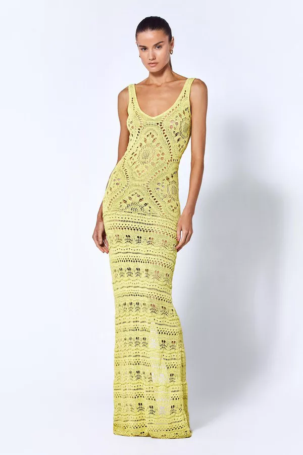 chinese dress ladies Alexis Yellow Print Tube Maxi Dress – Cleveland Consignment Shoppe main image 0