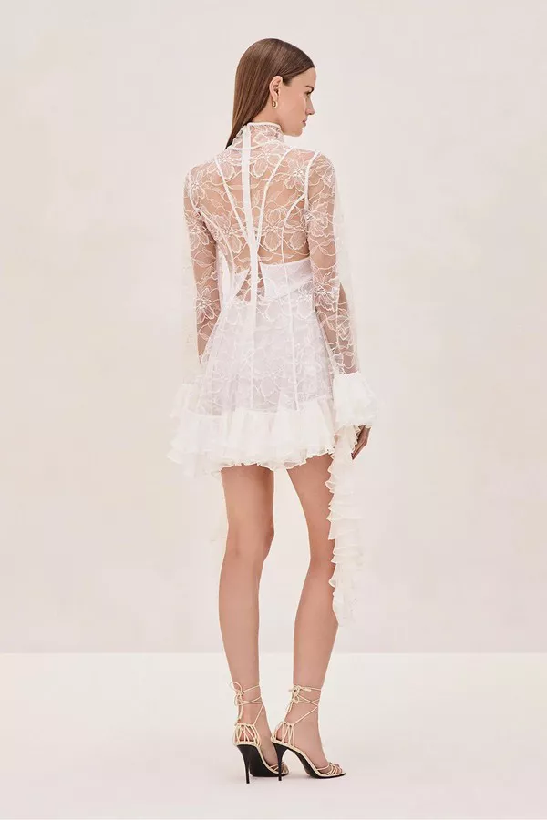 alexis white lace dress Alexis white lace dress sale midi hem