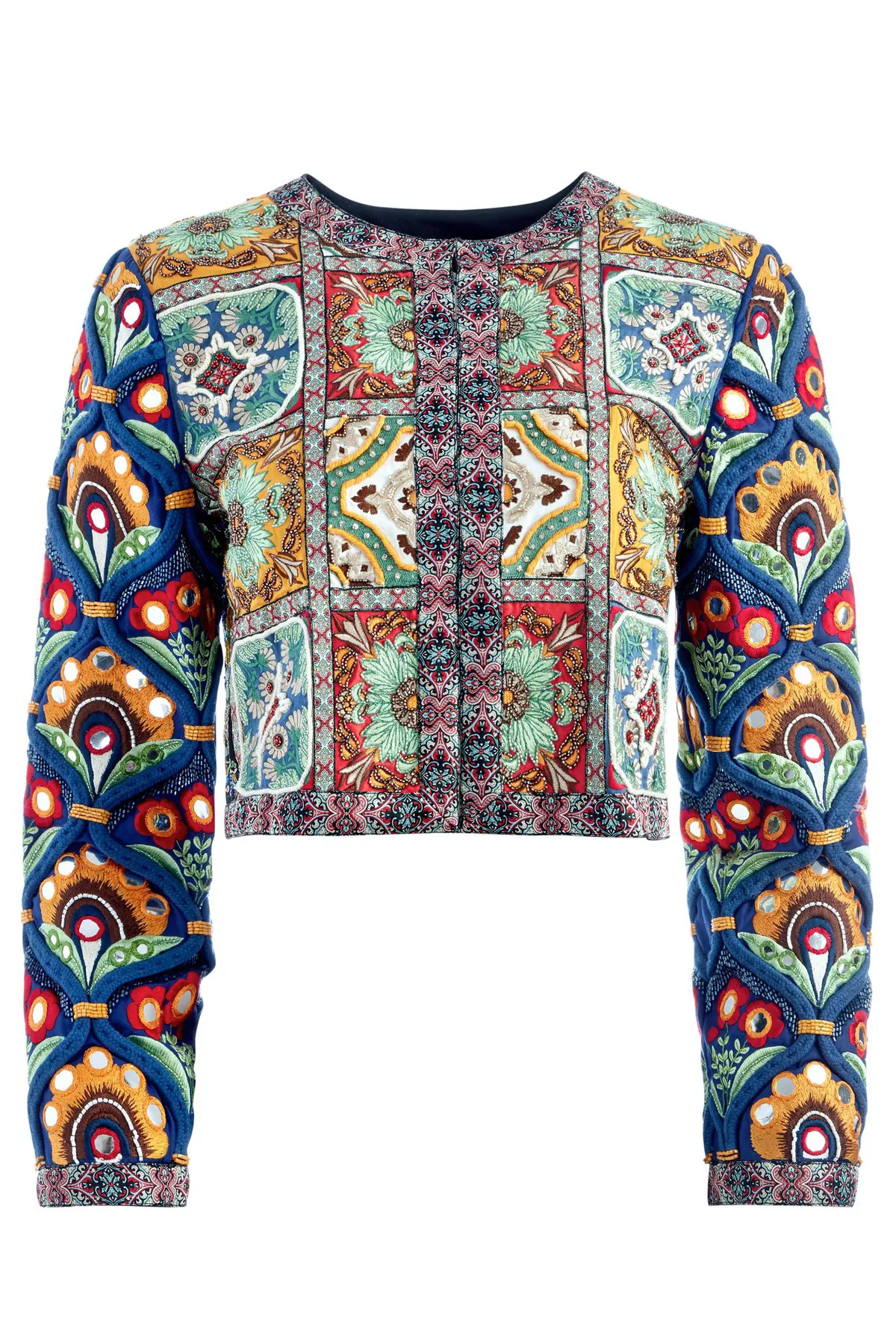 花柄【Alice+Olivia】アリス&オリビア KIDMAN ジャケット Kidman Embellished Jacket In Off White Multi | Alice + Olivia