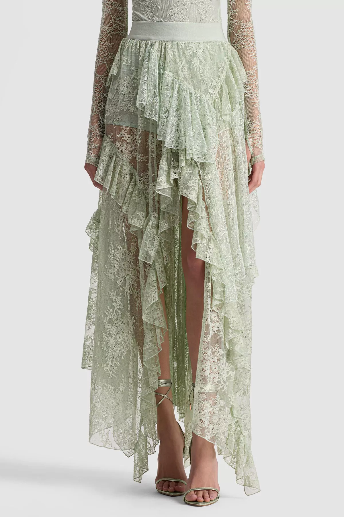 Karys Mixed Media Skirt by alice + olivia at THE MILE