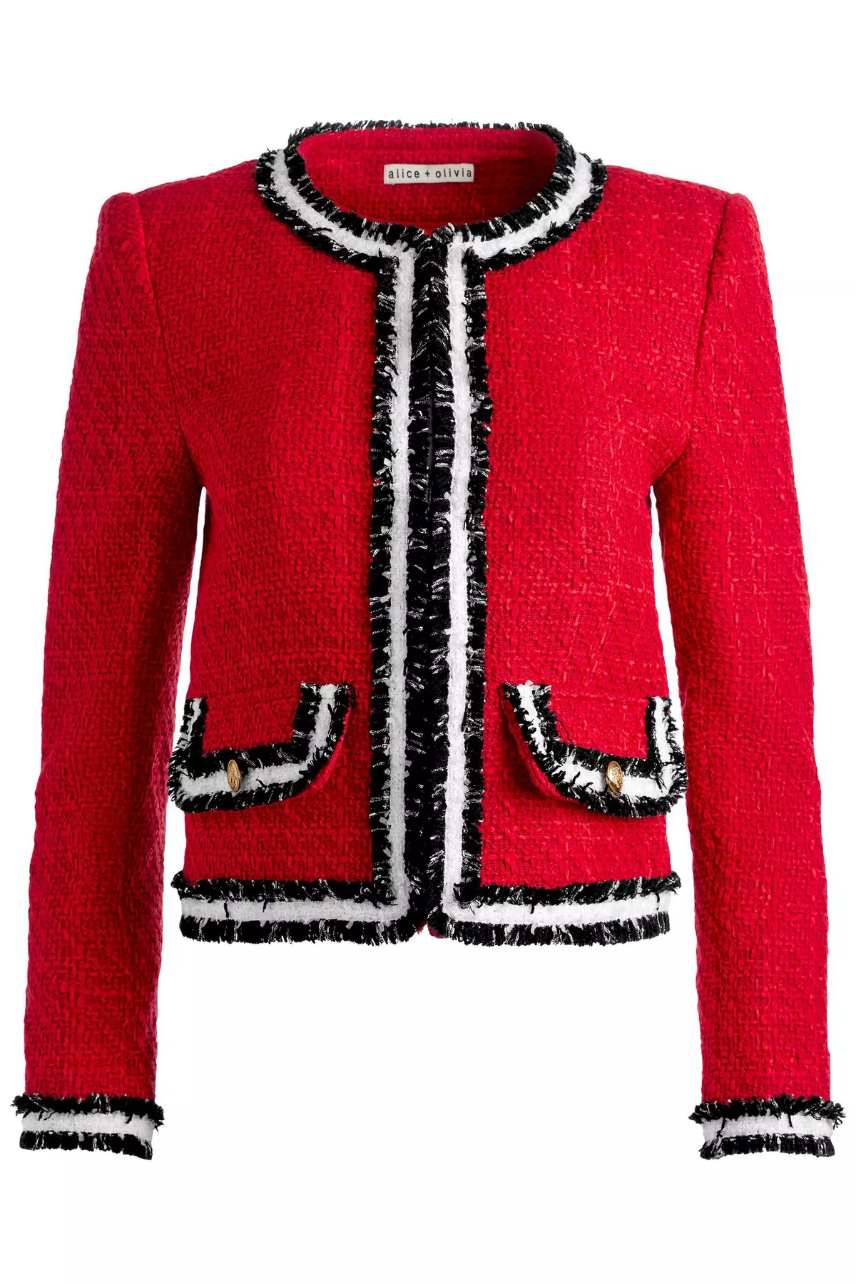 Landon Tweed Cropped Jacket by Alice + Olivia at THE MILE