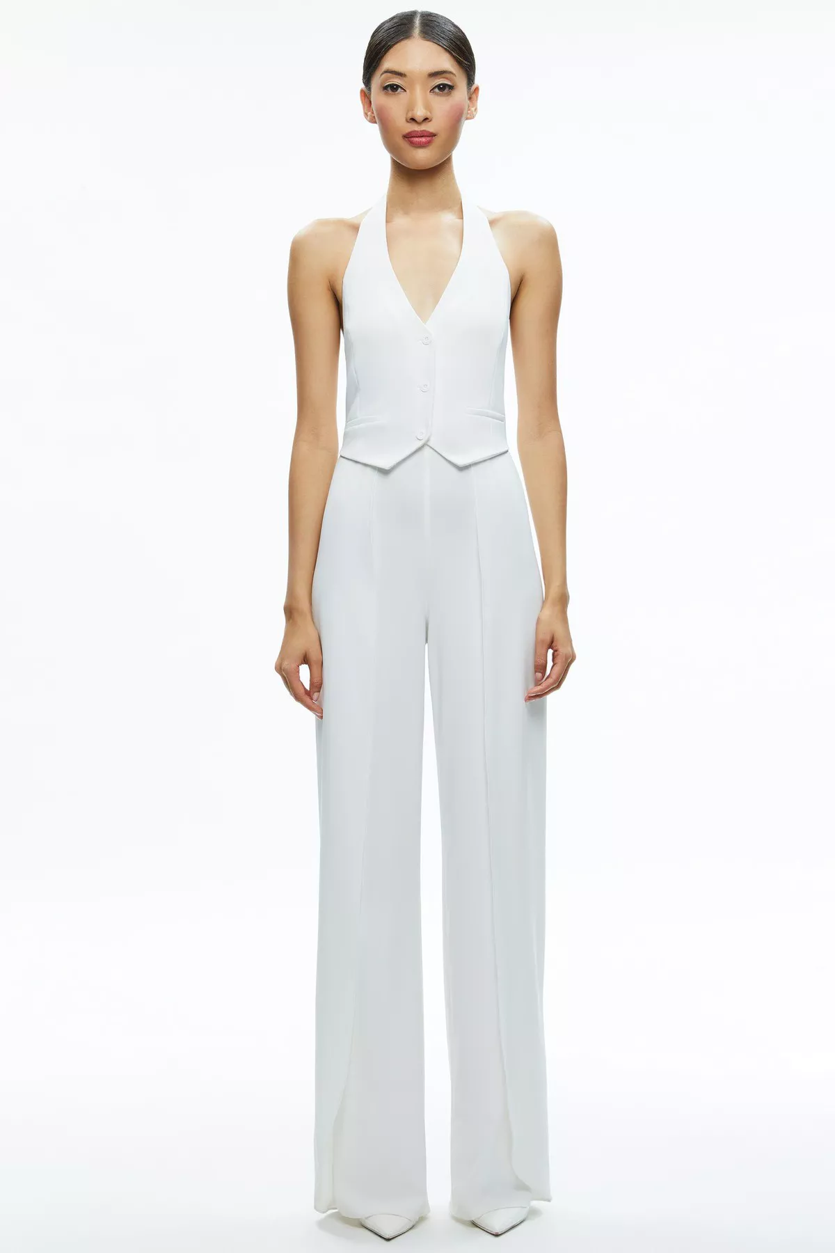 Robin Halterneck Vest Jumpsuit by alice olivia at THE MILE