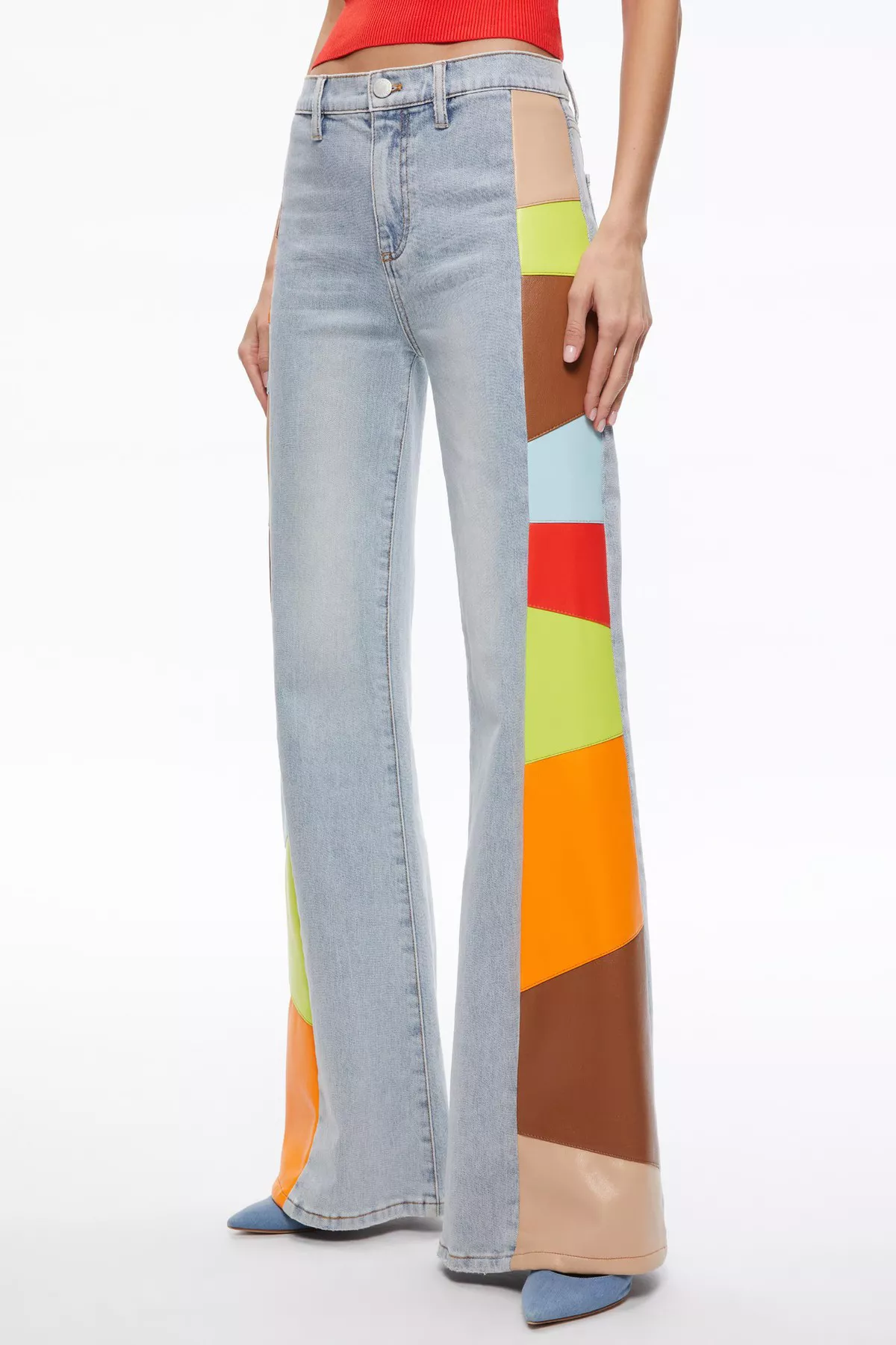パーカー・フーディ Leather patch flared jeans-V2 + ALEXII RAINBOW BEAR 9a9bda0ca74948f3a38879e9185848