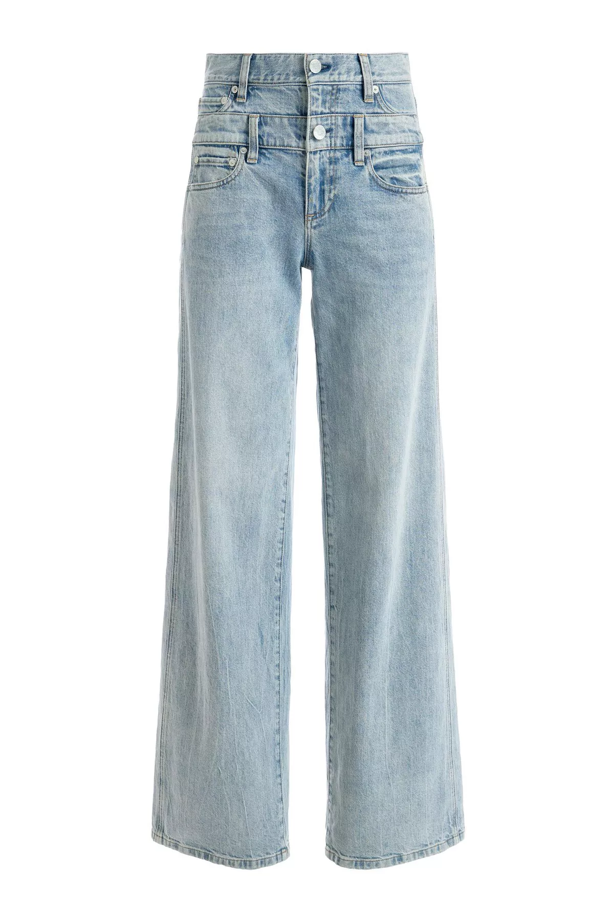 仲里依紗愛用◆D SQUARED2【関税送料込】wash&Damage WIDE DENIM Cool Double Waistband Jean by alice + olivia at THE MILE