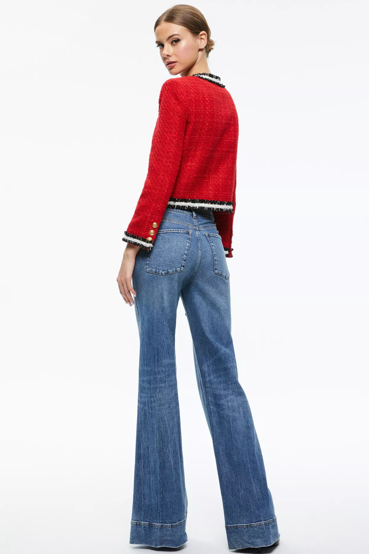 Landon Tweed Cropped Jacket by Alice + Olivia at THE MILE