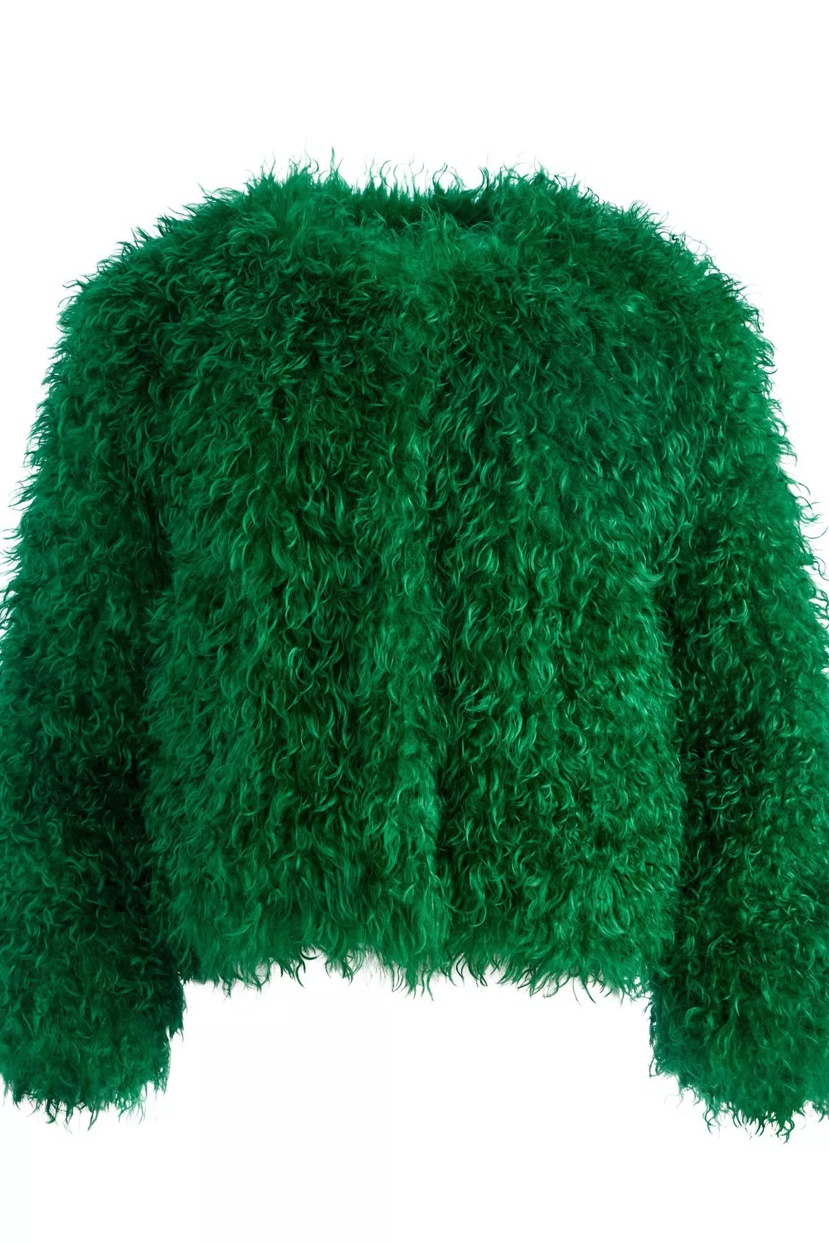 Jerrie Collarless Faux Fur Coat by alice olivia at THE MILE