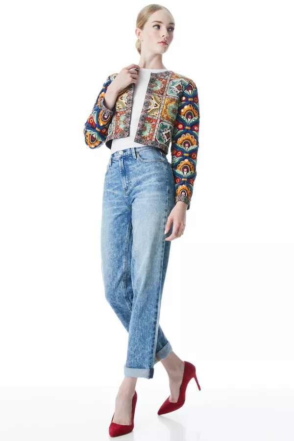 Kidman Embellished Boxy Jacket by alice + olivia at THE MILE