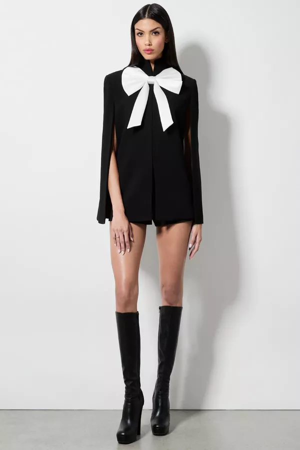 Philippa Bow Cape by Alice + Olivia at THE MILE