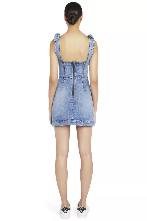 Maryann Tie Shoulder Mini Dress by alice + olivia at THE MILE