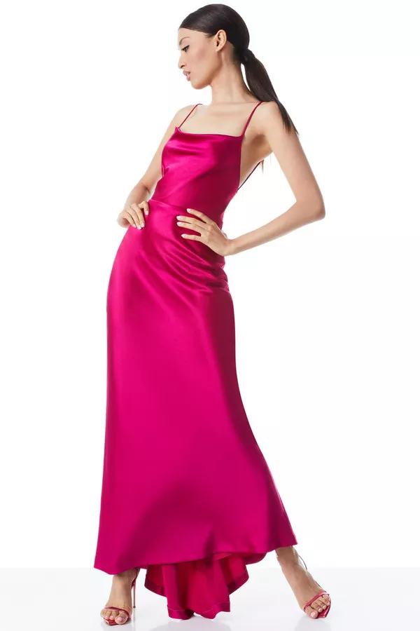 Alice+Olivia■ Montana Cowl Neck Slip Gown ■ドレス Alice and Olivia Montana Lace Up Back Slip Gown | Bloomingdale's