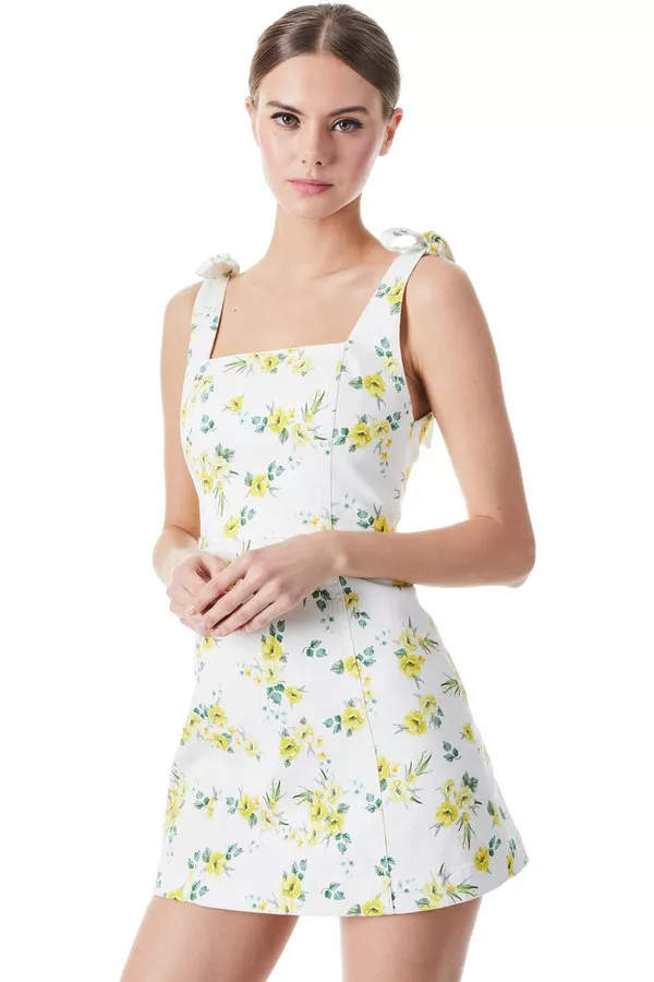 Maryann Tie Shoulder Dress by alice + olivia at THE MILE