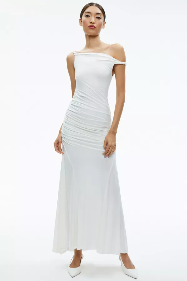 alice and olivia white long dress White Maxi Dresses | Designer Maxi Dresses